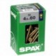 Lot de 50 vis acier tęte fraisée pozidriv SPAX, Diam.4.5 mm x L.60 mm