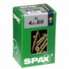 Lot de 50 vis acier tęte fraisée pozidriv SPAX, Diam.4.5 mm x L.60 mm