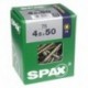 Lot de 75 vis acier tęte fraisée pozidriv SPAX, Diam.4.5 mm x L.50 mm