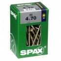 Lot de 50 vis acier tęte fraisée pozidriv SPAX, Diam.4 mm x L.70 mm