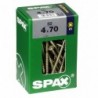 Lot de 50 vis acier tęte fraisée pozidriv SPAX, Diam.4 mm x L.70 mm