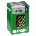 Lot de 75 vis acier tęte fraisée pozidriv SPAX, Diam.4 mm x L.60 mm