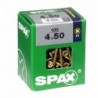 Lot de 100 vis acier tęte fraisée pozidriv SPAX, Diam.4 mm x L.50 mm