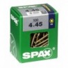 Lot de 100 vis acier tęte fraisée pozidriv SPAX, Diam.4 mm x L.45 mm