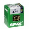 Lot de 125 vis acier tęte fraisée pozidriv SPAX, Diam.4 mm x L.40 mm