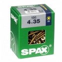 Lot de 150 vis acier tęte fraisée pozidriv SPAX, Diam.4 mm x L.35 mm
