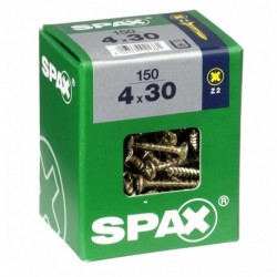 Lot de 150 vis acier tęte fraisée pozidriv SPAX, Diam.4 mm x L.30 mm
