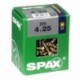 Lot de 200 vis acier tęte fraisée pozidriv SPAX, Diam.4 mm x L.25 mm