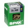 Lot de 100 vis acier tęte fraisée pozidriv SPAX, Diam.3.5 mm x L.45 mm