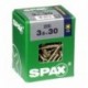 Lot de 200 vis acier tęte fraisée pozidriv SPAX, Diam.3.5 mm x L.30 mm