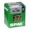 Lot de 200 vis acier tęte fraisée pozidriv SPAX, Diam.3.5 mm x L.30 mm