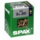 Lot de 300 vis acier tęte fraisée pozidriv SPAX, Diam.3.5 mm x L.20 mm
