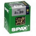 Lot de 300 vis acier tęte fraisée pozidriv SPAX, Diam.3.5 mm x L.20 mm
