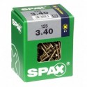 Lot de 125 vis acier tęte fraisée pozidriv SPAX, Diam.3 mm x L.40 mm