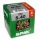 Lot de 250 vis acier tęte fraisée torx SPAX, Diam.5 mm x L.40 mm