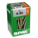 Lot de 30 vis acier tęte fraisée torx SPAX, Diam.6 mm x L.80 mm