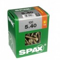 Lot de 100 vis acier tęte fraisée torx SPAX, Diam.5 mm x L.40 mm