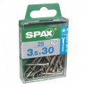 Lot de 25 vis inox tęte fraisée torx SPAX, Diam.3.5 mm x L.30 mm