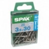 Lot de 25 vis inox tęte fraisée torx SPAX, Diam.3.5 mm x L.30 mm