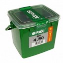 Lot de 400 vis acier tęte fraisée torx SPAX, TF TX 4x50 WIROX