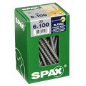 Lot de 20 vis acier tęte cylindrique SPAX, Diam.6 mm x L.140 mm