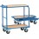 Chariot en tube d'acier avec plateforme de table rabattable, Capacité : 150 kg, Dimensions 900 x 470 x 900 mm, Plateau 720 x 450 mm, Ø de roue : 125 mm