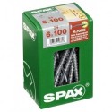 Lot de 24 vis acier tęte fraisée bombée torx SPAX, Diam.6 mm x L.100 mm