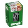 Lot de 24 vis acier tęte fraisée bombée torx SPAX, Diam.6 mm x L.80 mm