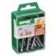 Lot de 12 vis acier tęte fraisée bombée torx SPAX, Diam.6 mm x L.60 mm