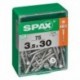 Lot de 75 vis acier tęte autofraisée plate SPAX, Diam.3.5 mm x L.30 mm