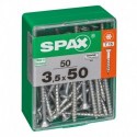 Lot de 50 vis acier tęte autofraisée plate SPAX, Diam.3.5 mm x L.50 mm
