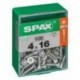 Lot de 100 vis acier tęte autofraisée plate SPAX, Diam.4 mm x L.16 mm