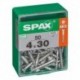 Lot de 50 vis acier tęte autofraisée plate SPAX, Diam.4 mm x L.30 mm
