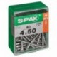Lot de 40 vis acier tęte autofraisée plate SPAX, Diam.4 mm x L.50 mm