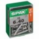 Lot de 15 vis acier tęte autofraisée plate SPAX, Diam.6 mm x L.40 mm