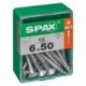 Lot de 15 vis acier tęte autofraisée plate SPAX, Diam.6 mm x L.50 mm
