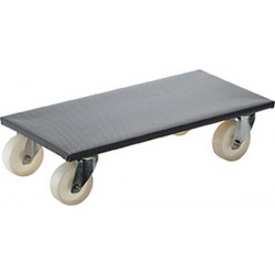 Rouleur multi-usage, Capacité : 600 kg, Larg. : de plaque 500 x 600 mm, Encombrement en hauteur 165 mm, Ø de roue : 125 mm