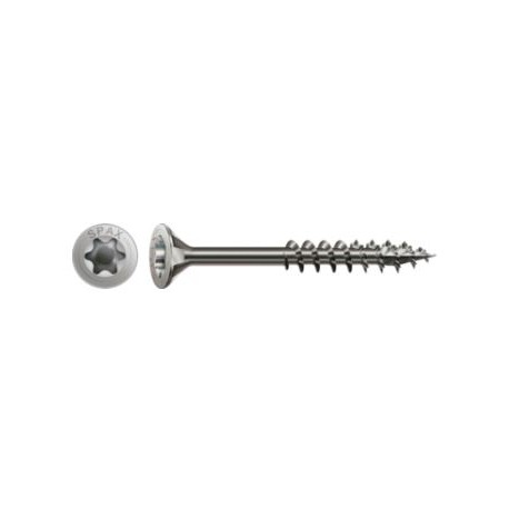 Lot de 10 vis inox tête fraisée torx SPAX, Diam.6 mm x L.100 mm