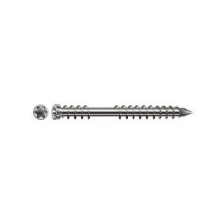 Lot de 60 vis terrasse inox tête cylindrique SPAX, Diam.5 mm x L.50 mm