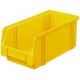 Bacs à bec, empilables, en polystyrène incassable, Taille : 3A, Dimensions 290/245 x 140 x 130 mm, Couleur jaune