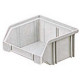 Bacs à bec, empilables, en polystyrène incassable, Taille : 5, Dimensions 85/65 x 105 x 45 mm, Couleur gris