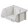 Bacs à bec, empilables, en polystyrène incassable, Taille : 5, Dimensions 85/65 x 105 x 45 mm, Couleur gris