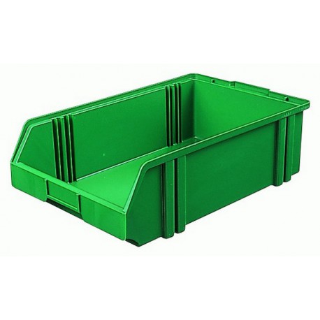 Bacs à bec, empilables, en polystyrène incassable, Taille : 1C, Dimensions 500/450 x 300 x 145 mm, Couleur rouge