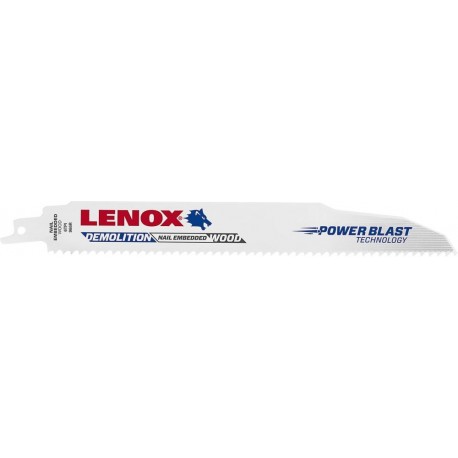 Lame de scie sabre 229x25x1,6mm 10dents pack de 2 LENOX 1 PCS