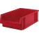 Bacs à bec, empilables, en polypropylène incassable, Taille : 1C, Dimensions 500/465 x 315 x 150 mm, Couleur rouge