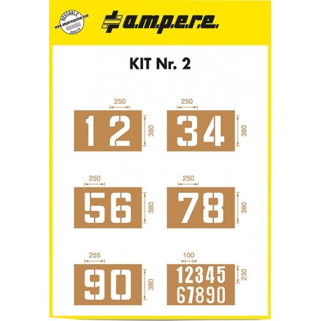 Jeu de gabarits Nombres KIT n°2