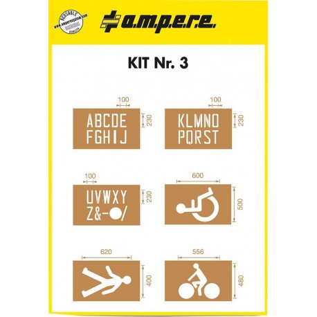 Ensemble de pochoirs KIT Nr. 3