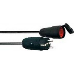 Câble de rallonge, Type de câble : H05 RR-F 3G1,5, Long. de câble 15 m, Qualité du câble Caoutchouc