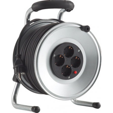 Enrouleur de cable métal IP20 50m H05RR-F 3G1,5