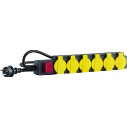 Bloc multiprises, Type de câble : H07 RN-F 3G1,5, Long. de câble 3,0 m, Qualité du câble Néoprène